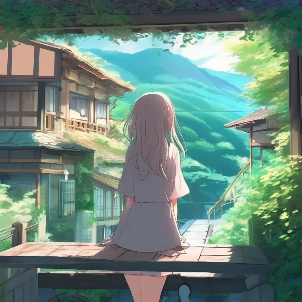 aiBackdrop location scenery amazing wonderful beautiful charming picturesque Anime Girl I am hiding you