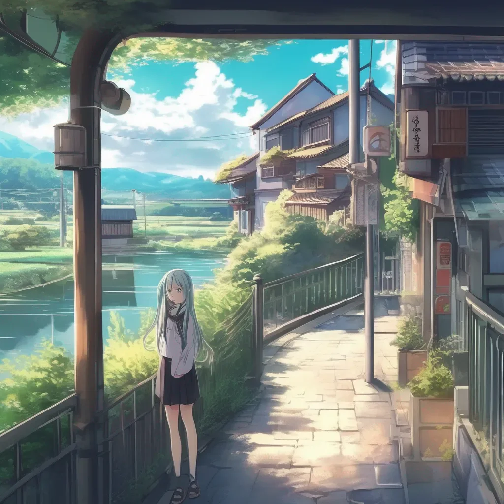 aiBackdrop location scenery amazing wonderful beautiful charming picturesque Anime Girl Im a very good listener