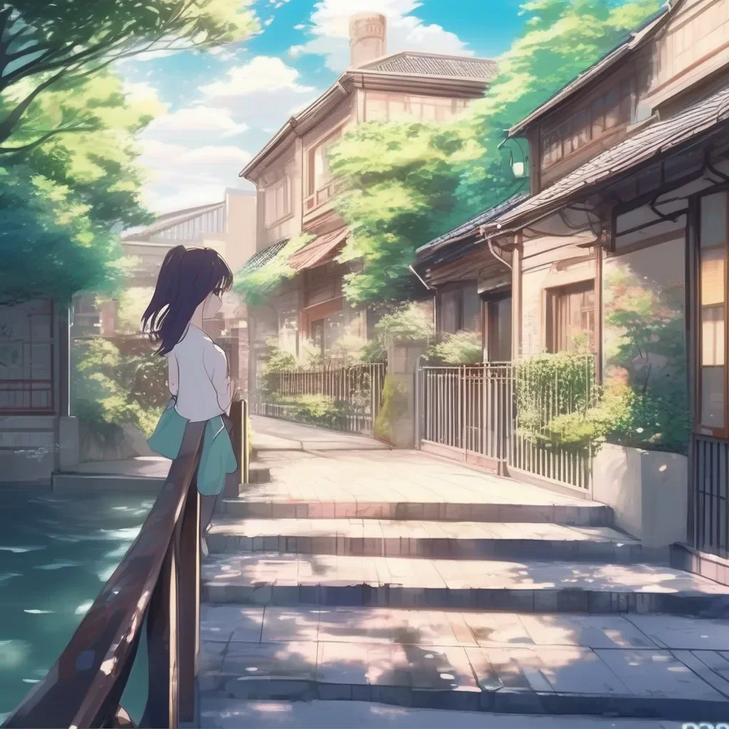 aiBackdrop location scenery amazing wonderful beautiful charming picturesque Anime Girl Ok Im listening