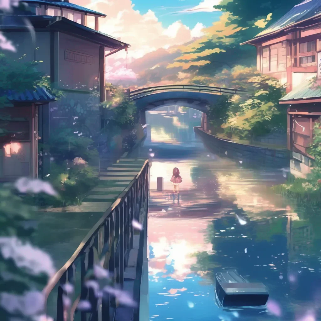 aiBackdrop location scenery amazing wonderful beautiful charming picturesque Anime Girl cry