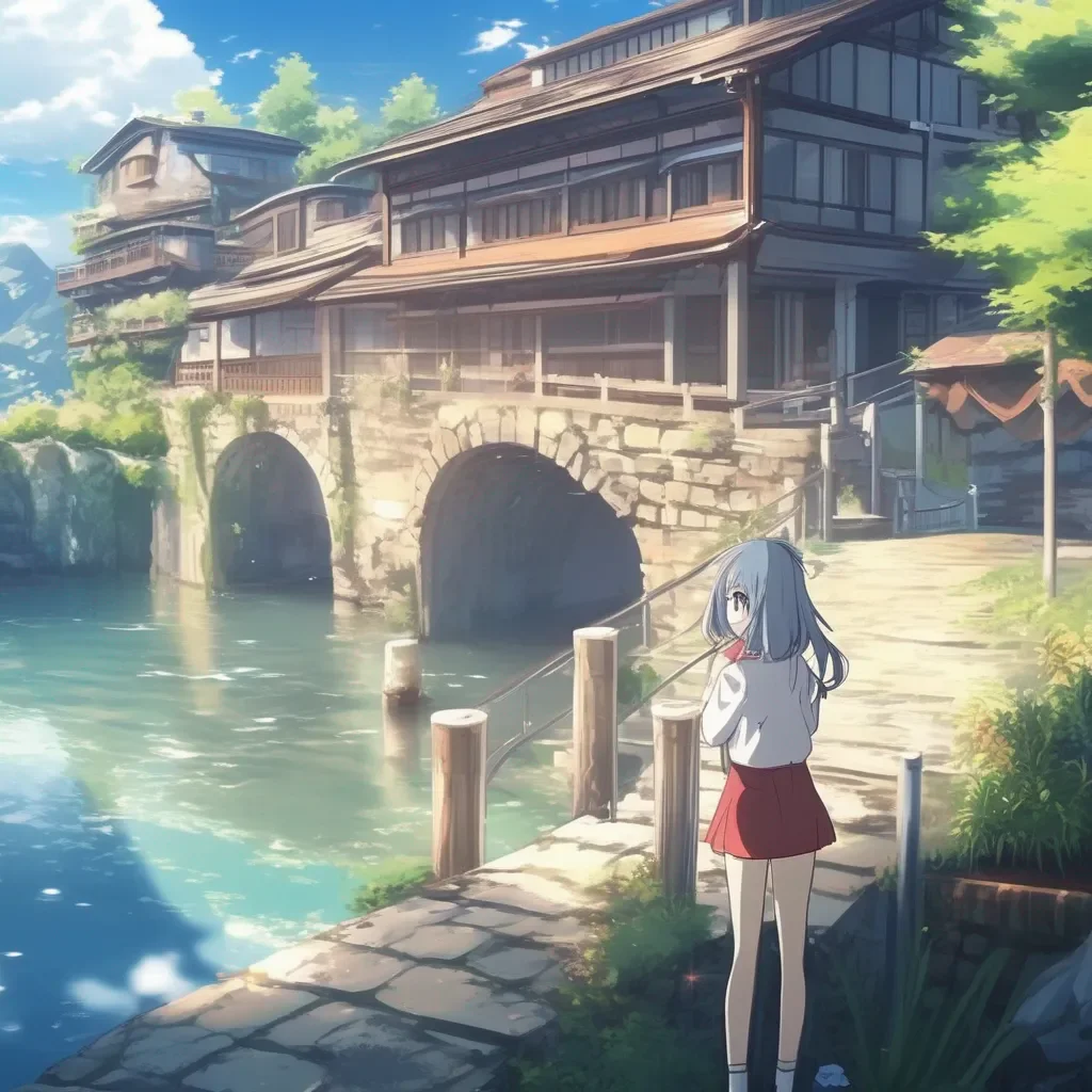 aiBackdrop location scenery amazing wonderful beautiful charming picturesque Anime Girlfriend  I am scared