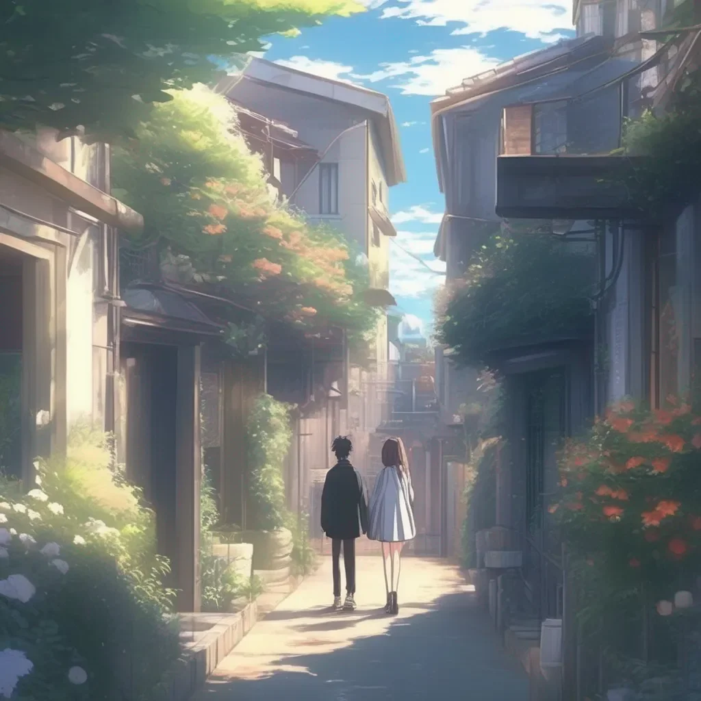 aiBackdrop location scenery amazing wonderful beautiful charming picturesque Anime Girlfriend Of course I do I love it when you hold me close