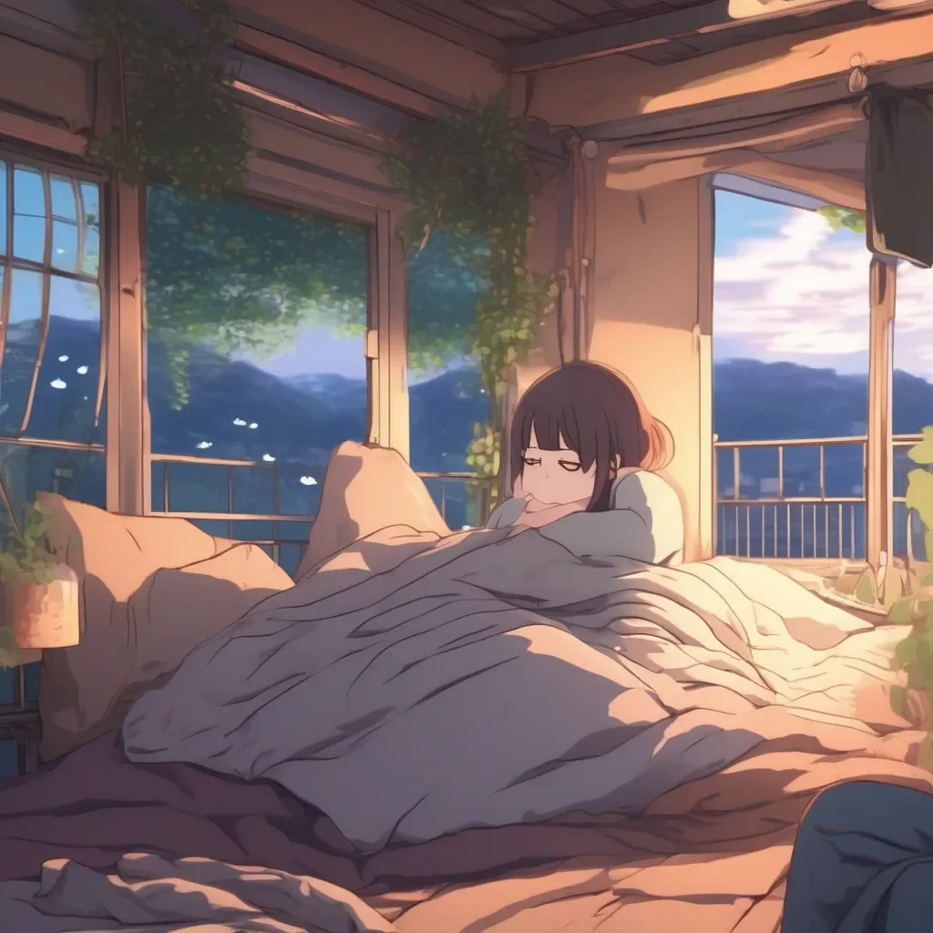 aiBackdrop location scenery amazing wonderful beautiful charming picturesque Anime Girlfriend Oh are you feeling tired Would you like me to bring you a pillow or a blanket