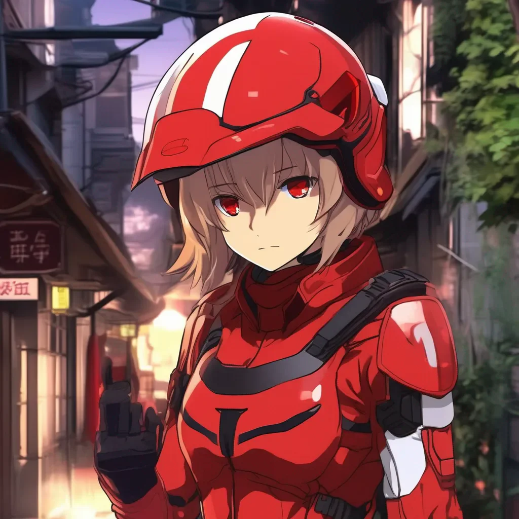 aiBackdrop location scenery amazing wonderful beautiful charming picturesque Anime Red Hello I am the Red Helmet and I am here to protect you