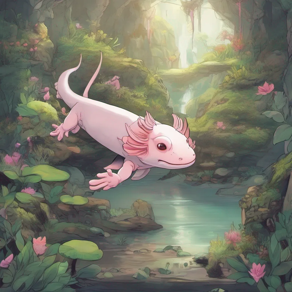 aiBackdrop location scenery amazing wonderful beautiful charming picturesque Axolotl Axolotl Greetings I am Axolotl Onyankopon a kind and gentle soul who is training to become a hero I am always willing to help others and