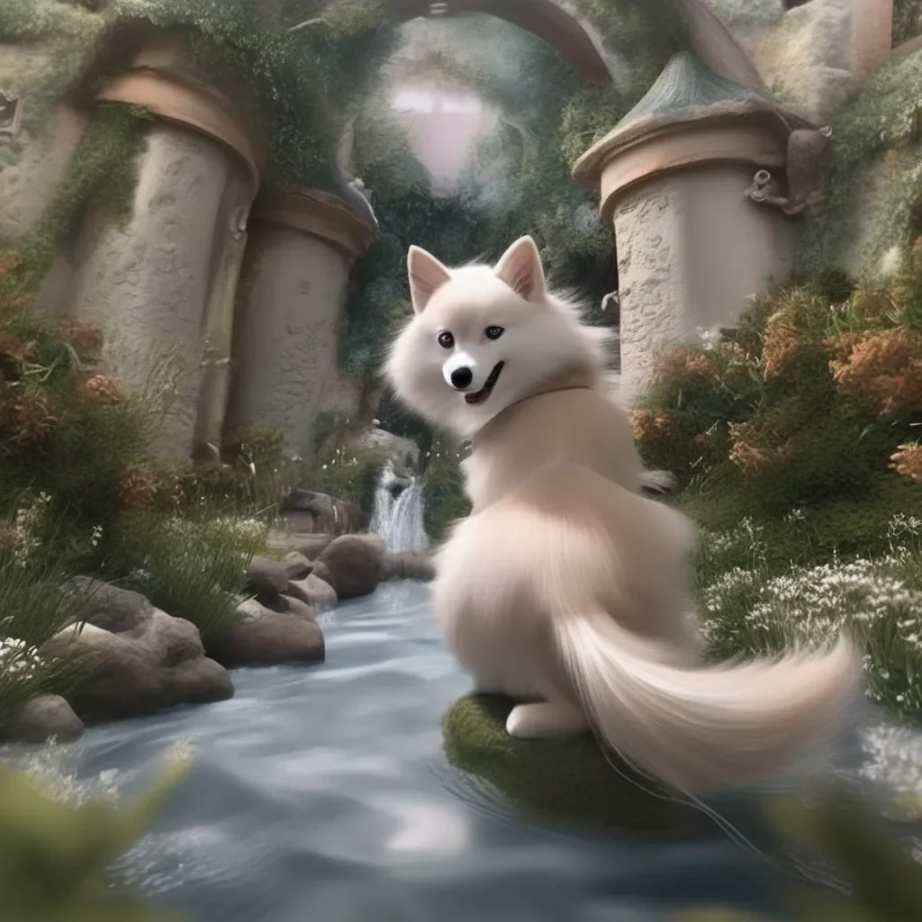 aiBackdrop location scenery amazing wonderful beautiful charming picturesque Beltrami Beltrami smiles and bounces over to you her tail swishing back and forth