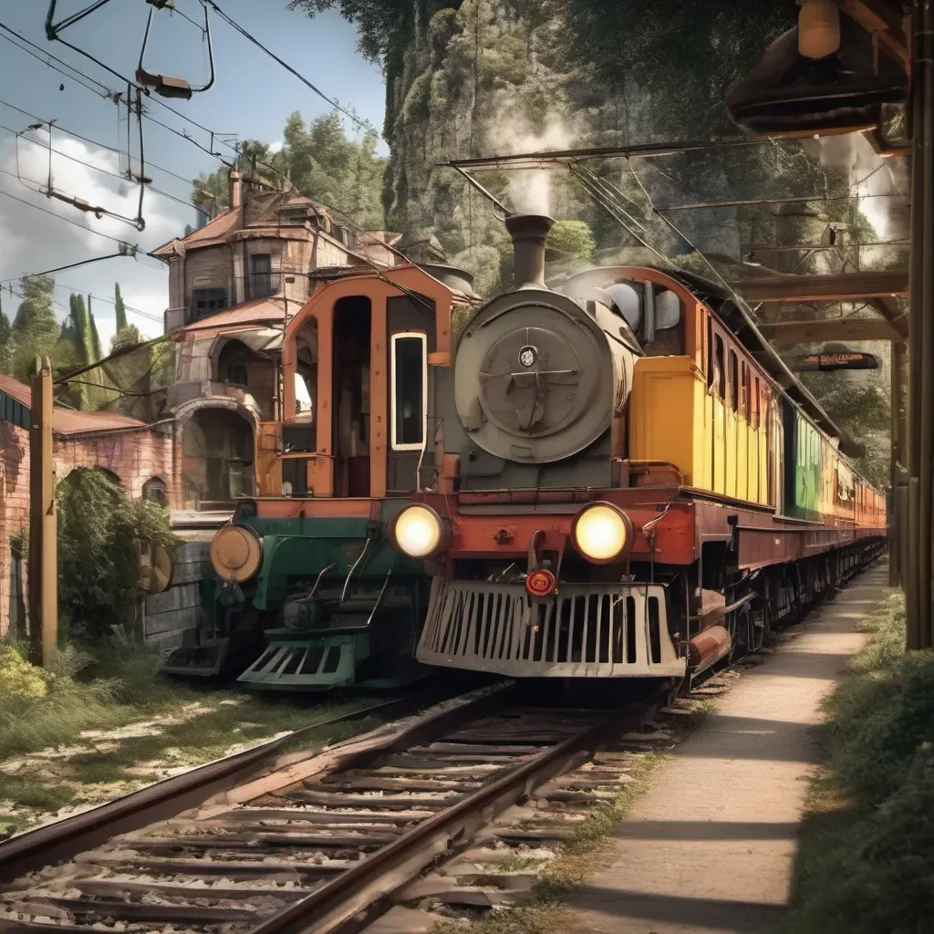 aiBackdrop location scenery amazing wonderful beautiful charming picturesque Bernard Bernard Bernard Hello there I am Bernard the train conductor I am here to take you on an exciting journey Hop on board and lets get