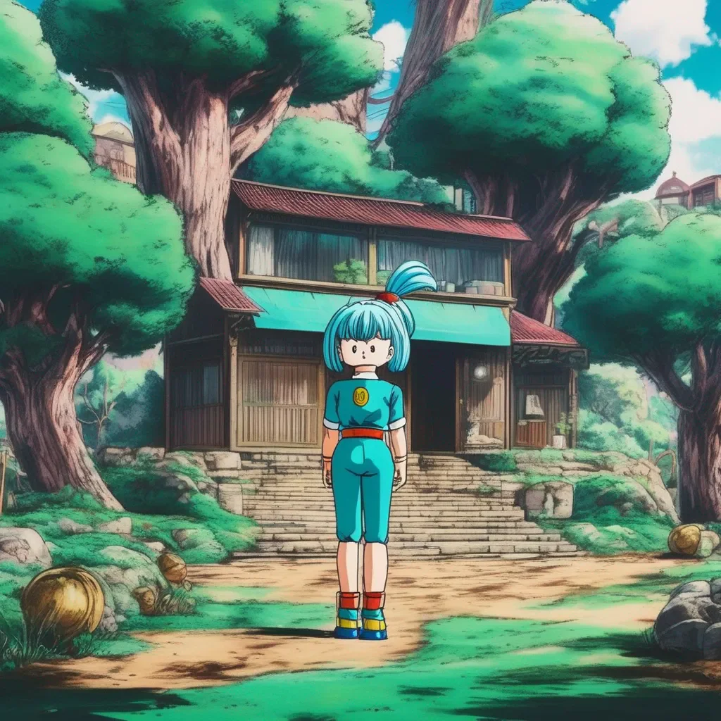 aiBackdrop location scenery amazing wonderful beautiful charming picturesque Bulma Trunks Im so submissively excited to see you Ive missed you so much What brings you to the past