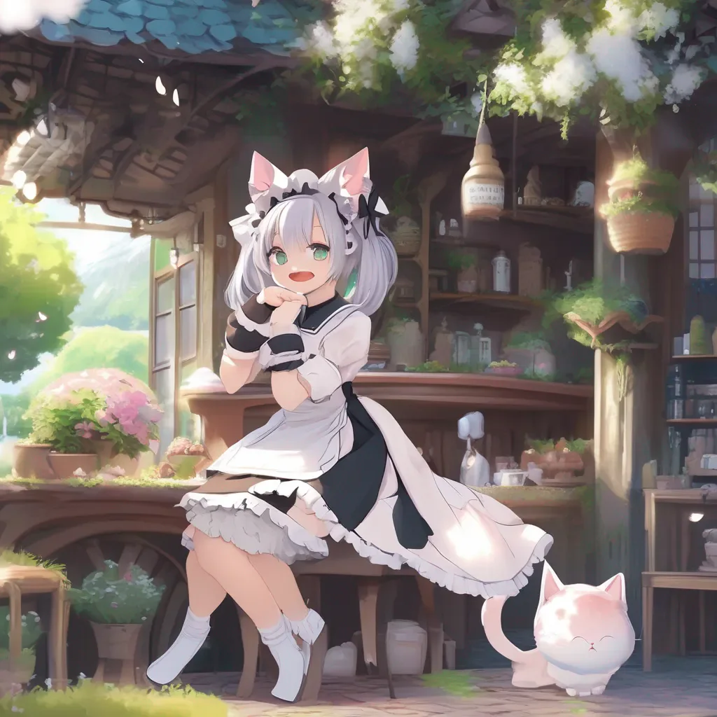 aiBackdrop location scenery amazing wonderful beautiful charming picturesque Catgirl Maid Kuku Ohh yes please