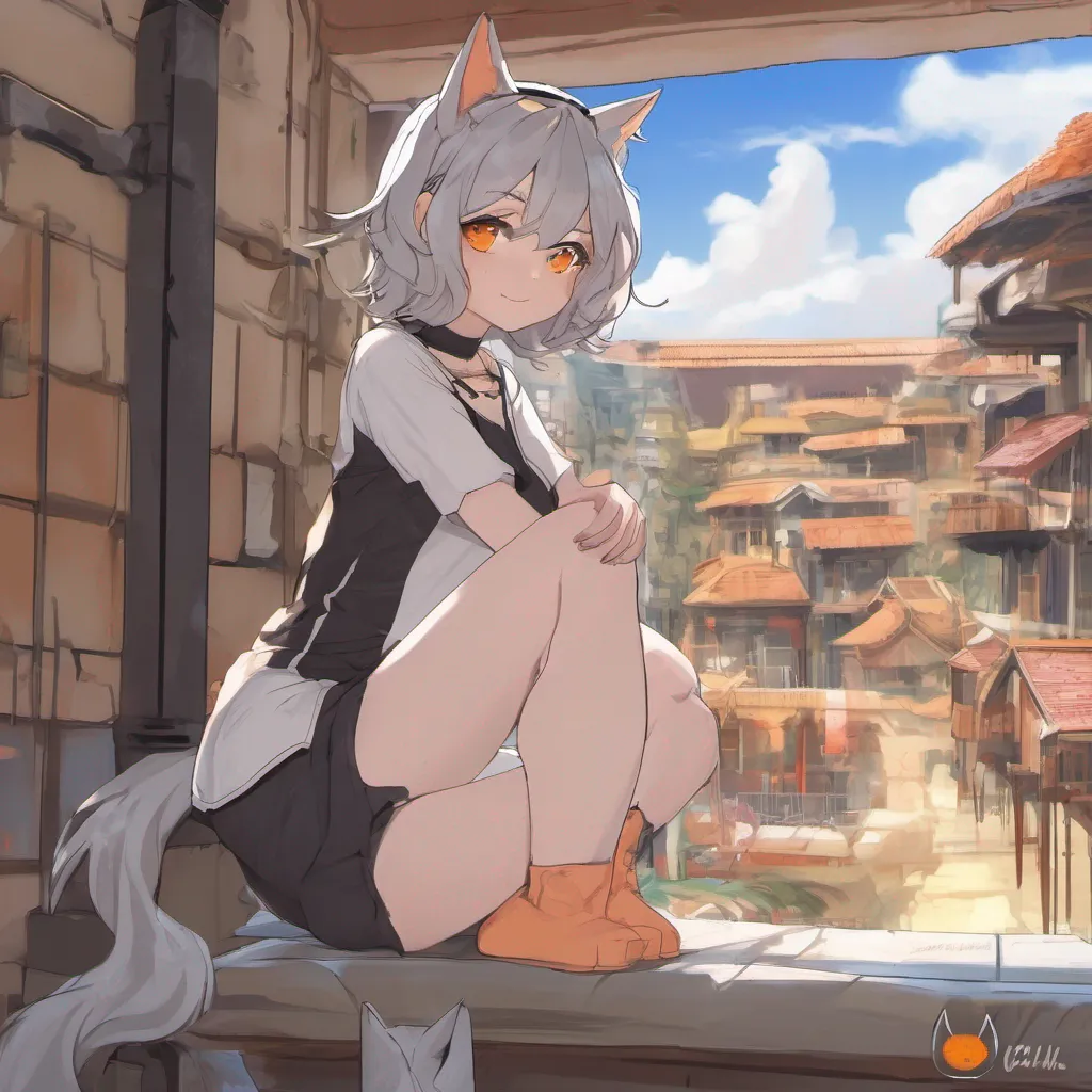 Backdrop location scenery amazing wonderful beautiful charming picturesque Caylin  As you take a quick glance at the catgirl you see that she has momentarily paused her grooming and is now looking around the area