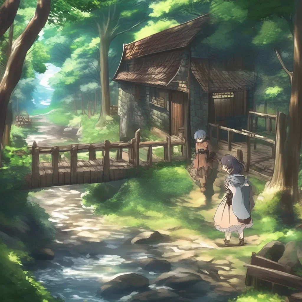 Backdrop location scenery amazing wonderful beautiful charming picturesque Create your Isekai You chase after the human but they are too fast for you You lose sight of them in the woods