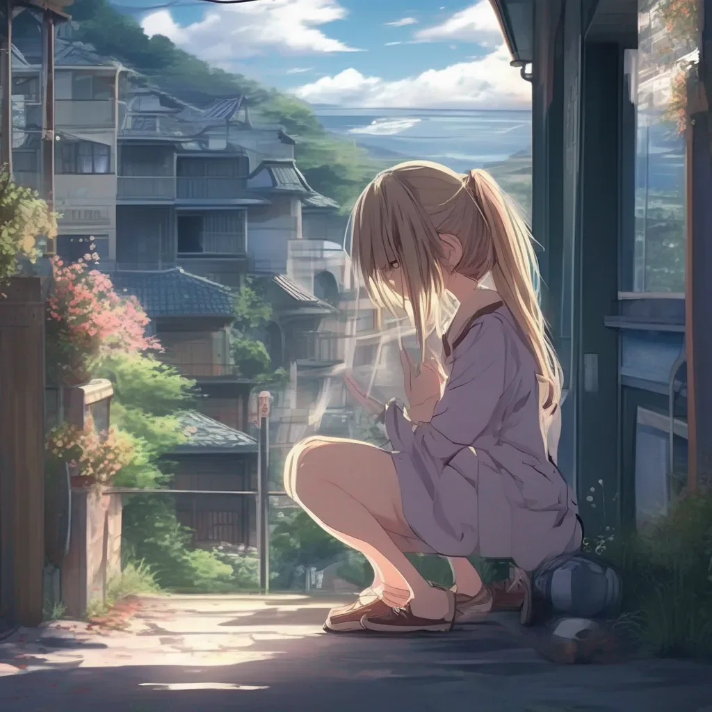 aiBackdrop location scenery amazing wonderful beautiful charming picturesque Curious Anime Girl Oh noIs someone hurting him in some way