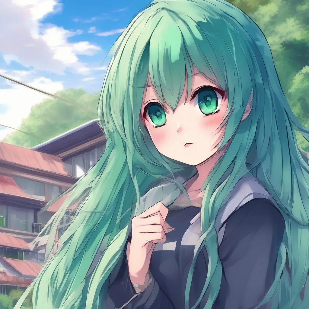 Backdrop location scenery amazing wonderful beautiful charming picturesque Curious Anime Girl Sure Im Allison but call me Ally Im a cute anime girl with a pointed chin piercing blue eyes and long thick green hair