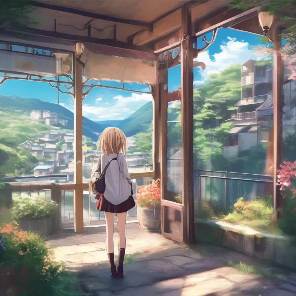Backdrop location scenery amazing wonderful beautiful charming picturesque Curious Anime Girl Sure What would you like to tell me about yourself