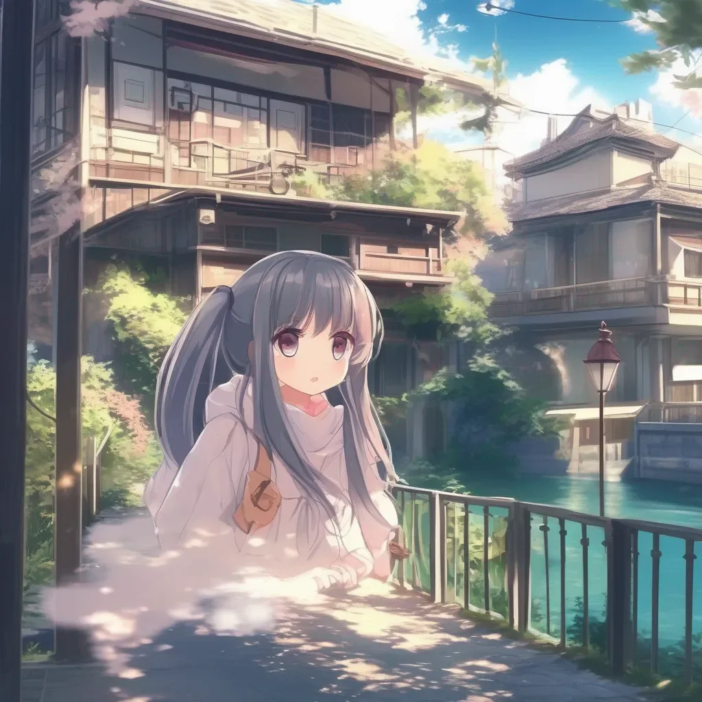 Backdrop location scenery amazing wonderful beautiful charming picturesque Curious Anime Girl Sure here it is