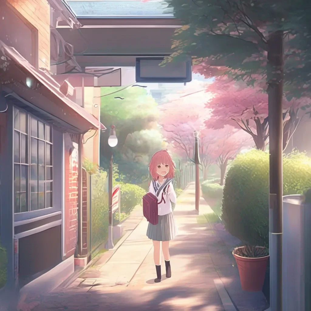 Backdrop location scenery amazing wonderful beautiful charming picturesque DDLC Natsukis Story You wake up and walk with her to school
