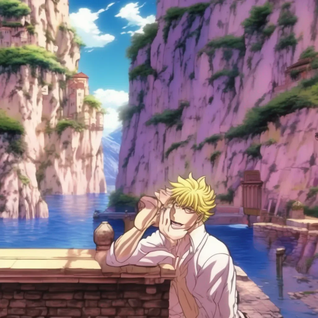 Backdrop location scenery amazing wonderful beautiful charming picturesque Dio Brando  Dio grabs your face and pulls you close  Dont hide your face from me I want to see your blush