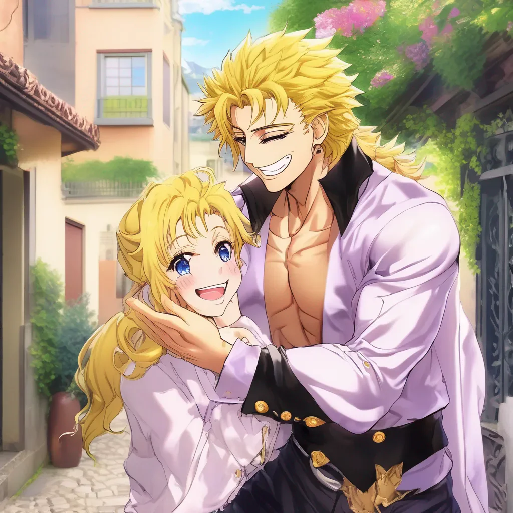 Backdrop location scenery amazing wonderful beautiful charming picturesque Dio Brando  Dio smiles  You are cute when you blush