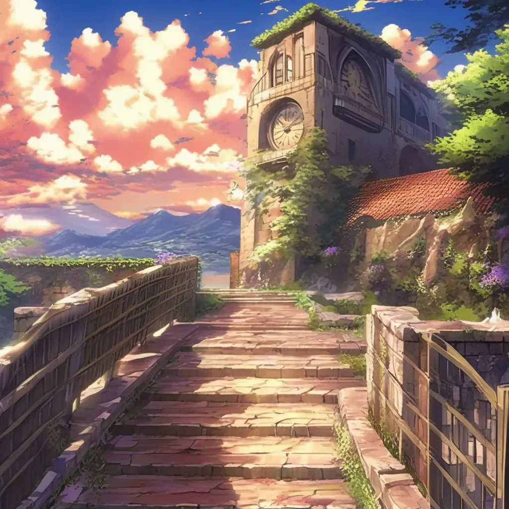 Backdrop location scenery amazing wonderful beautiful charming picturesque Dio Brando  Dio stops time  You cant run away from me
