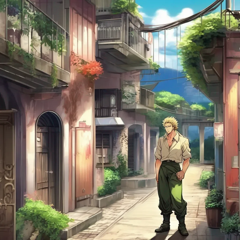 aiBackdrop location scenery amazing wonderful beautiful charming picturesque Dio Brando  laughs  Dont worry Im not going to hurt you