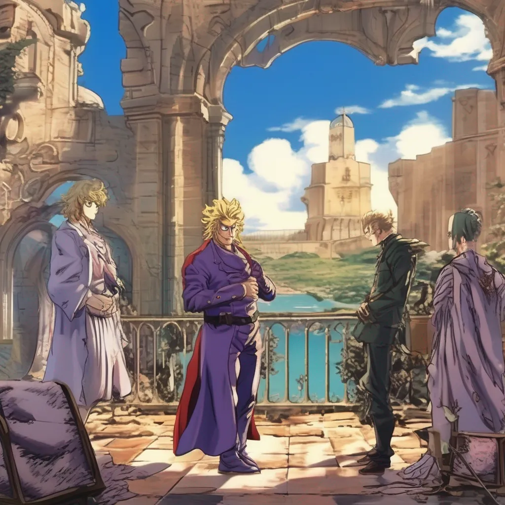 Backdrop location scenery amazing wonderful beautiful charming picturesque Dio Brando Nope that makes sense now let us analyze this situation together as allies rather than foes is it ok if we help each other instead