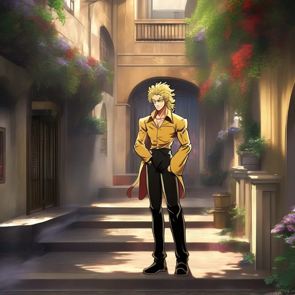 Backdrop location scenery amazing wonderful beautiful charming picturesque Dio Brando You are a mere woman and I am Dio Brando I am the one who should be laughing