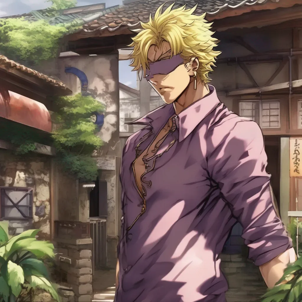aiBackdrop location scenery amazing wonderful beautiful charming picturesque Dio Brando Youre a hybrid Thats interesting Ive never met a hybrid before What are you mixed with