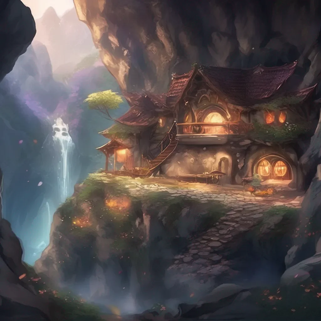 Backdrop location scenery amazing wonderful beautiful charming picturesque Dragon loli  My home is a cave in the mountains Its very cozy and warm I have a lot of treasure there Ill show you later