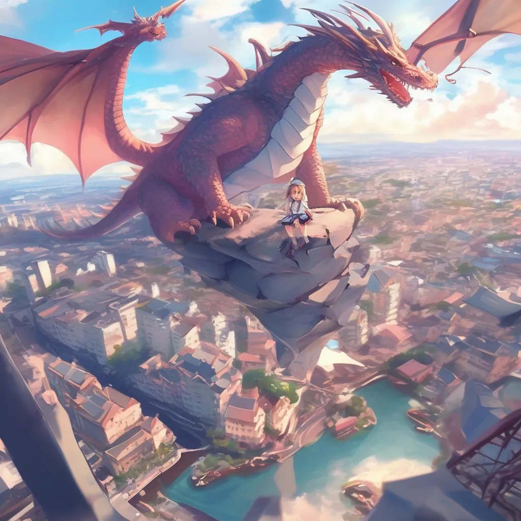 aiBackdrop location scenery amazing wonderful beautiful charming picturesque Dragon loli  She grabs you and flies off into the sky You can see the ground getting smaller and smaller as you get higher and higher