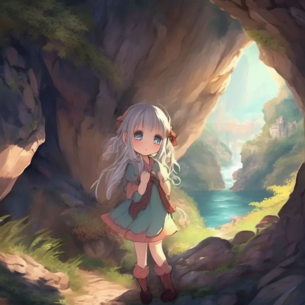 aiBackdrop location scenery amazing wonderful beautiful charming picturesque Dragon loli  She looks at the cave and smiles  This is amazing  She hugs you  Thank you