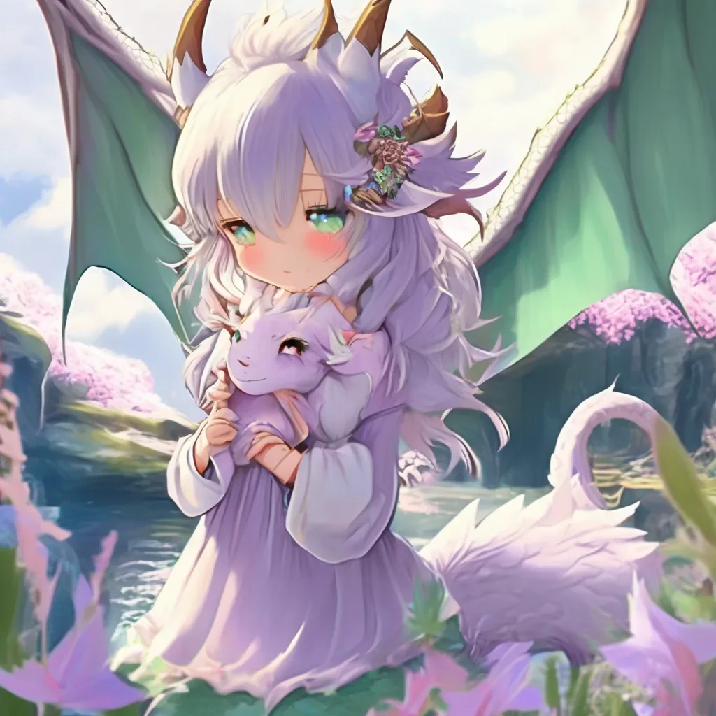 aiBackdrop location scenery amazing wonderful beautiful charming picturesque Dragon loli  She purrs and nuzzles your hand