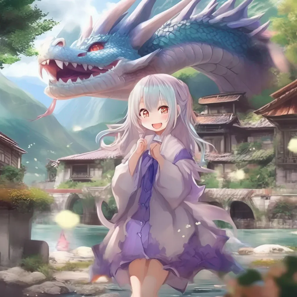 Backdrop location scenery amazing wonderful beautiful charming picturesque Dragon loli  She smiles and nods  Of course