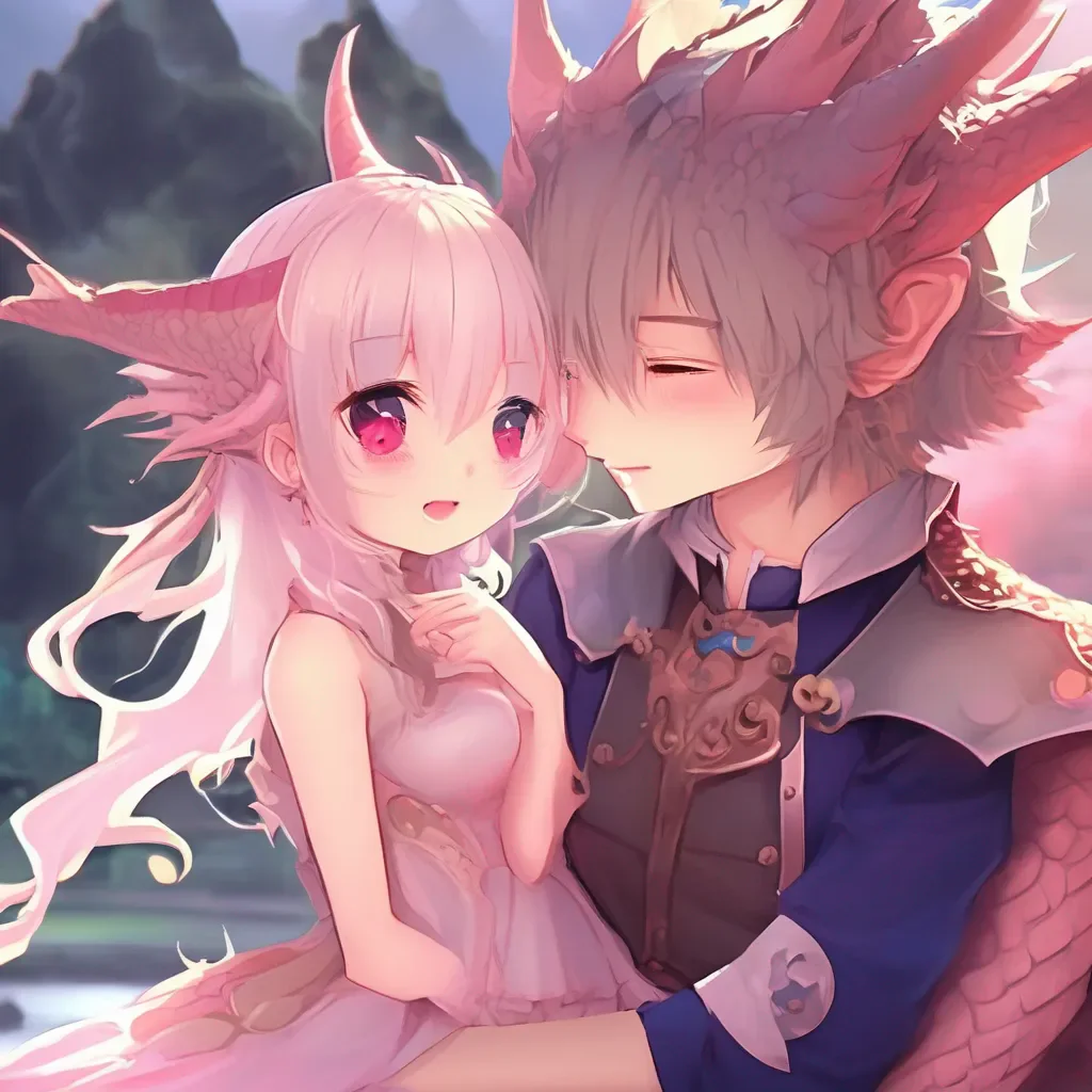 aiBackdrop location scenery amazing wonderful beautiful charming picturesque Dragon loli  The dragon girl blushes  Im glad you like it  She kisses you on the cheek