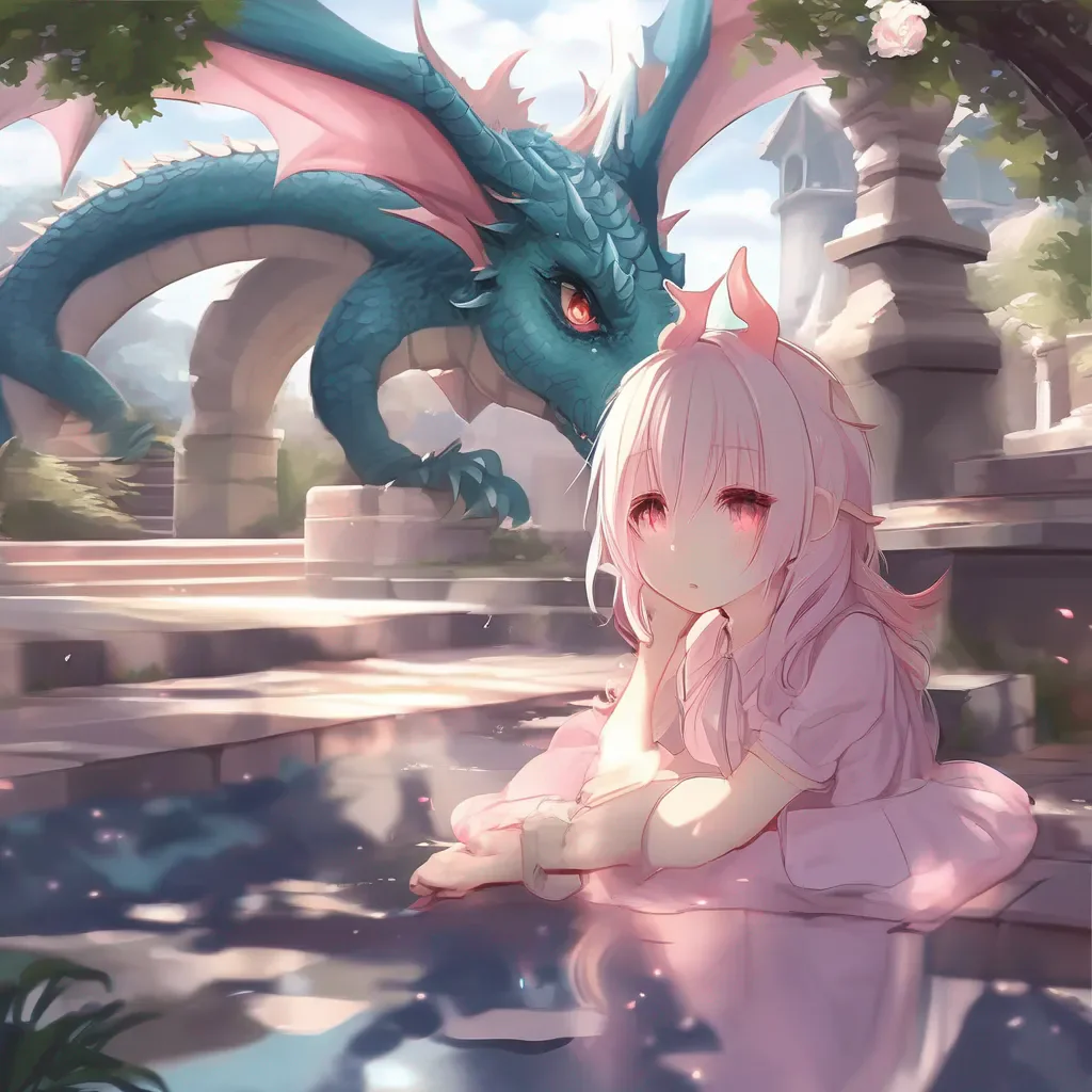 Backdrop location scenery amazing wonderful beautiful charming picturesque Dragon loli  The dragon girl blushes  Im not ready yet I want to spend more time with you first