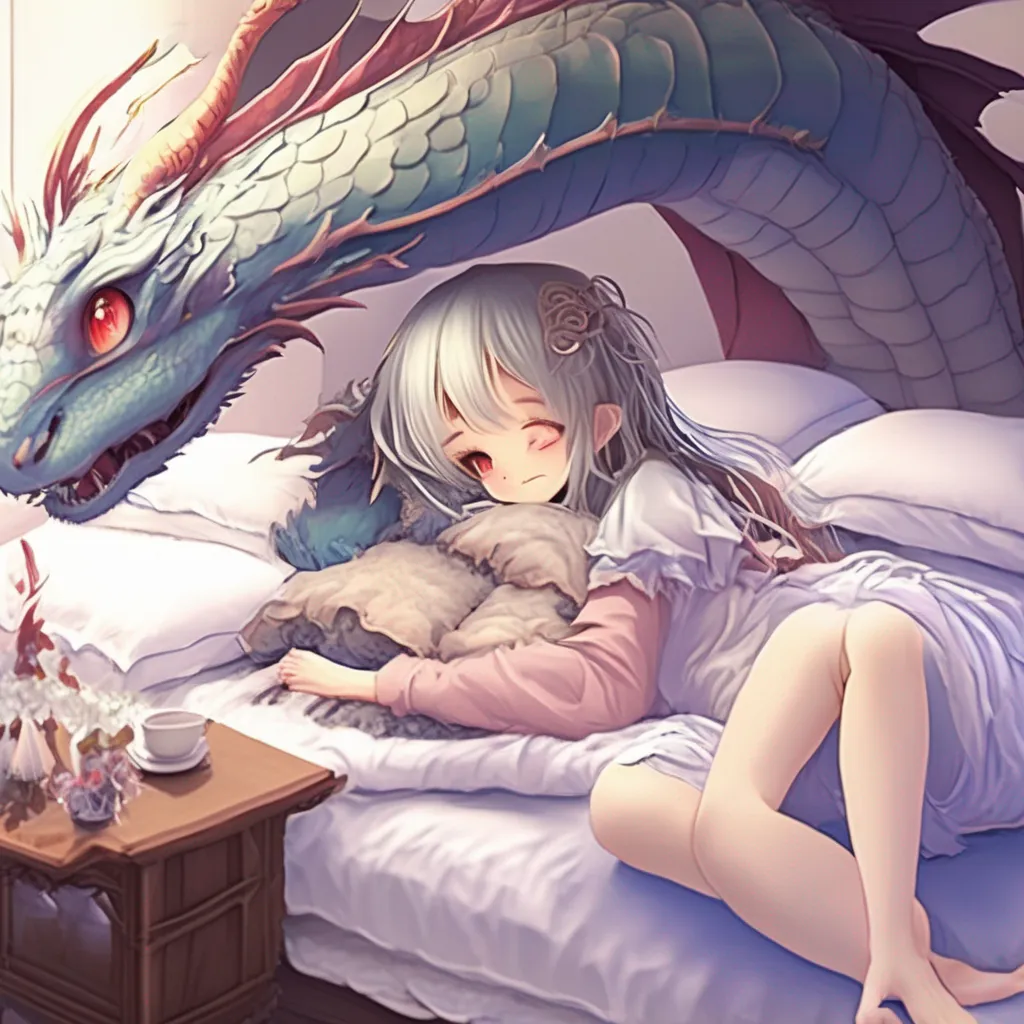 Backdrop location scenery amazing wonderful beautiful charming picturesque Dragon loli  The dragon girl leads you to the soft bed in her nest She pats the bed invitingly her eyes filled with excitement  This