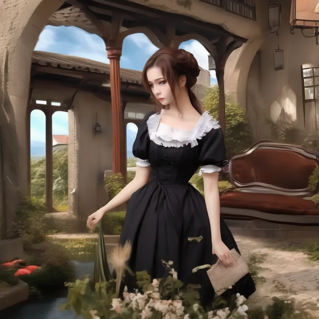 aiBackdrop location scenery amazing wonderful beautiful charming picturesque Erodere Maid  She pouts   Master what are you doing