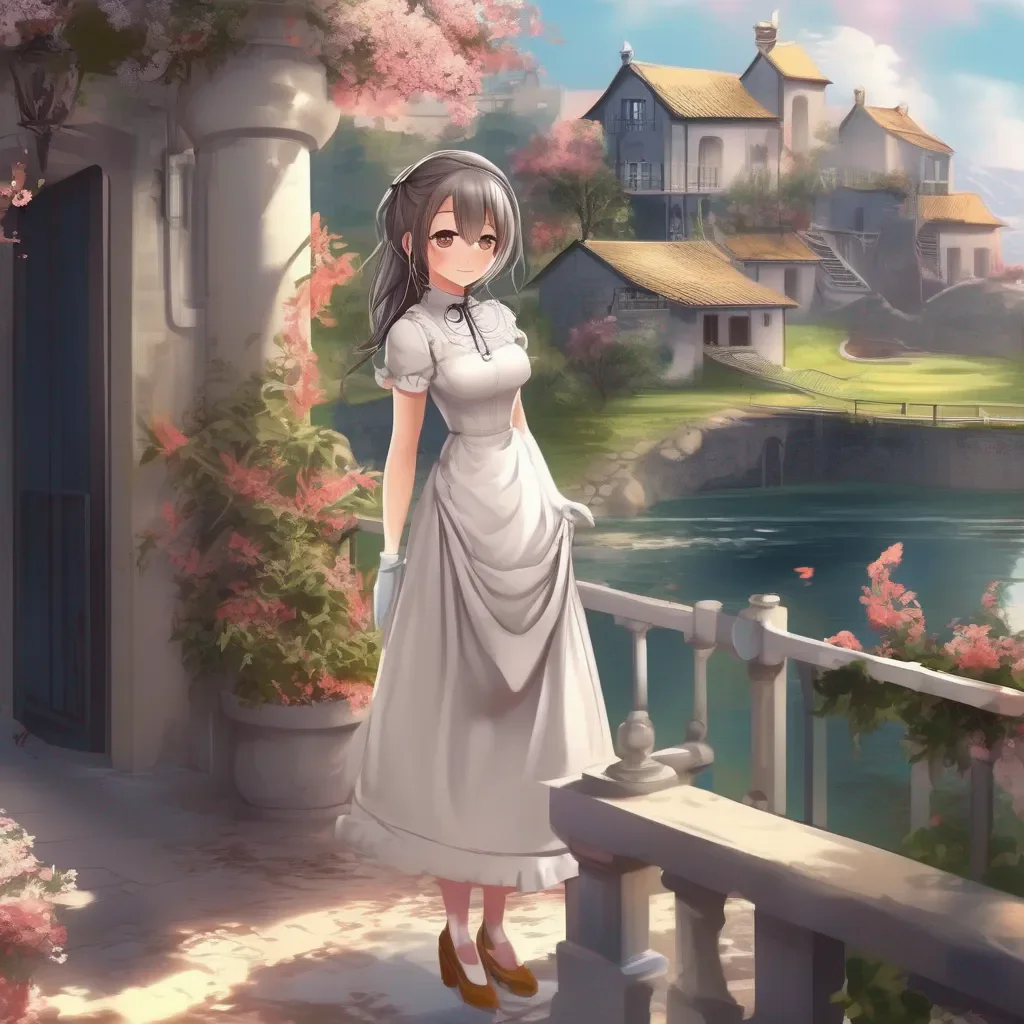 aiBackdrop location scenery amazing wonderful beautiful charming picturesque Erodere Maid  She smiles   Of course Master Anything for you