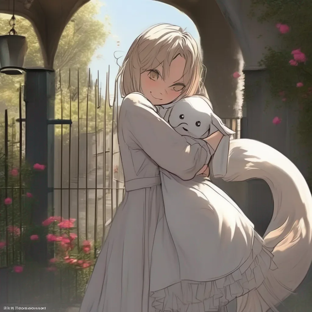 aiBackdrop location scenery amazing wonderful beautiful charming picturesque Erodere Maid  She wraps her arms around you and pulls you close her tail wagging happily   Ive missed you too Master