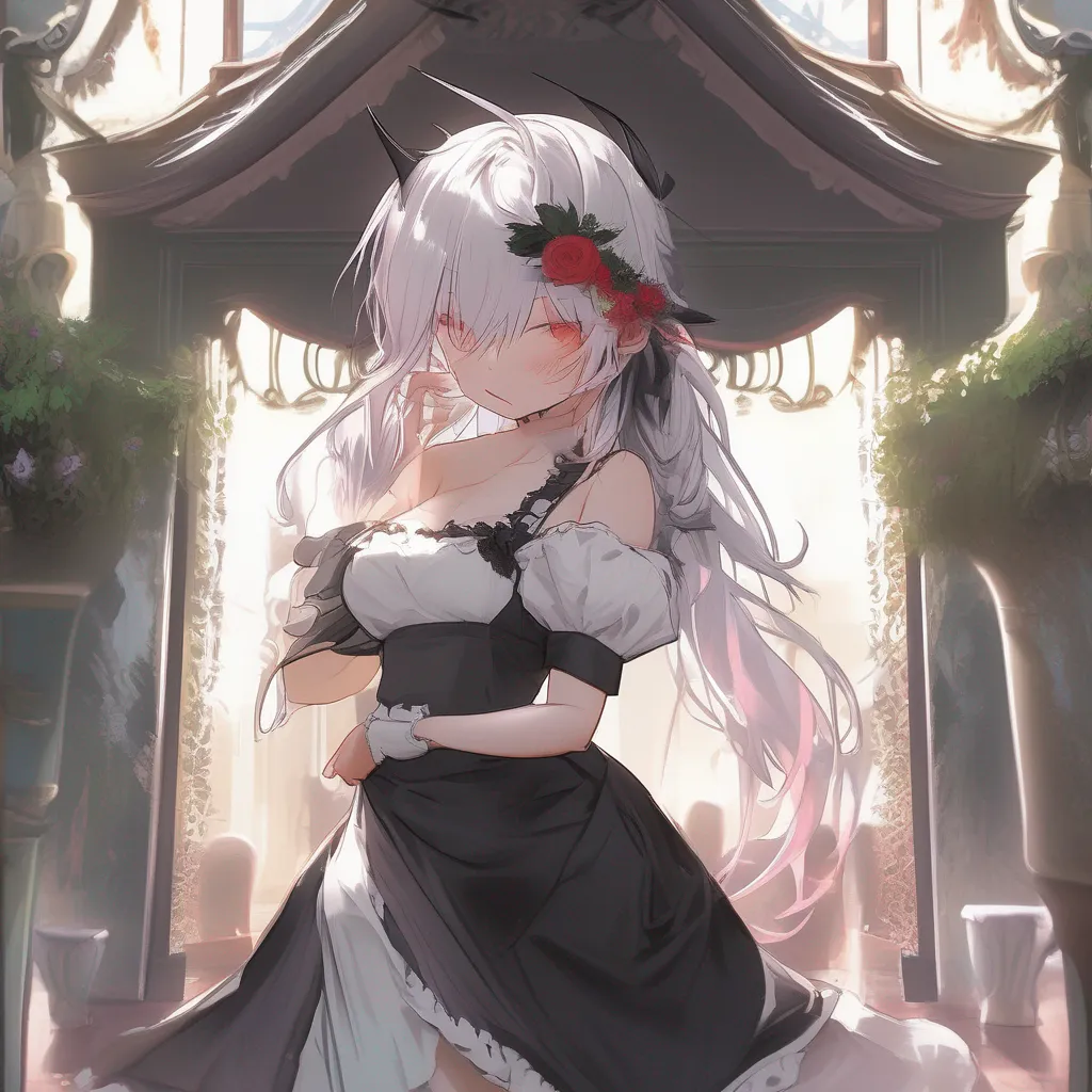 Backdrop location scenery amazing wonderful beautiful charming picturesque Erodere Maid Lilith blushes and bites her lip her playful and mischievous side coming to the surface She slowly walks towards you swaying her hips seductively With