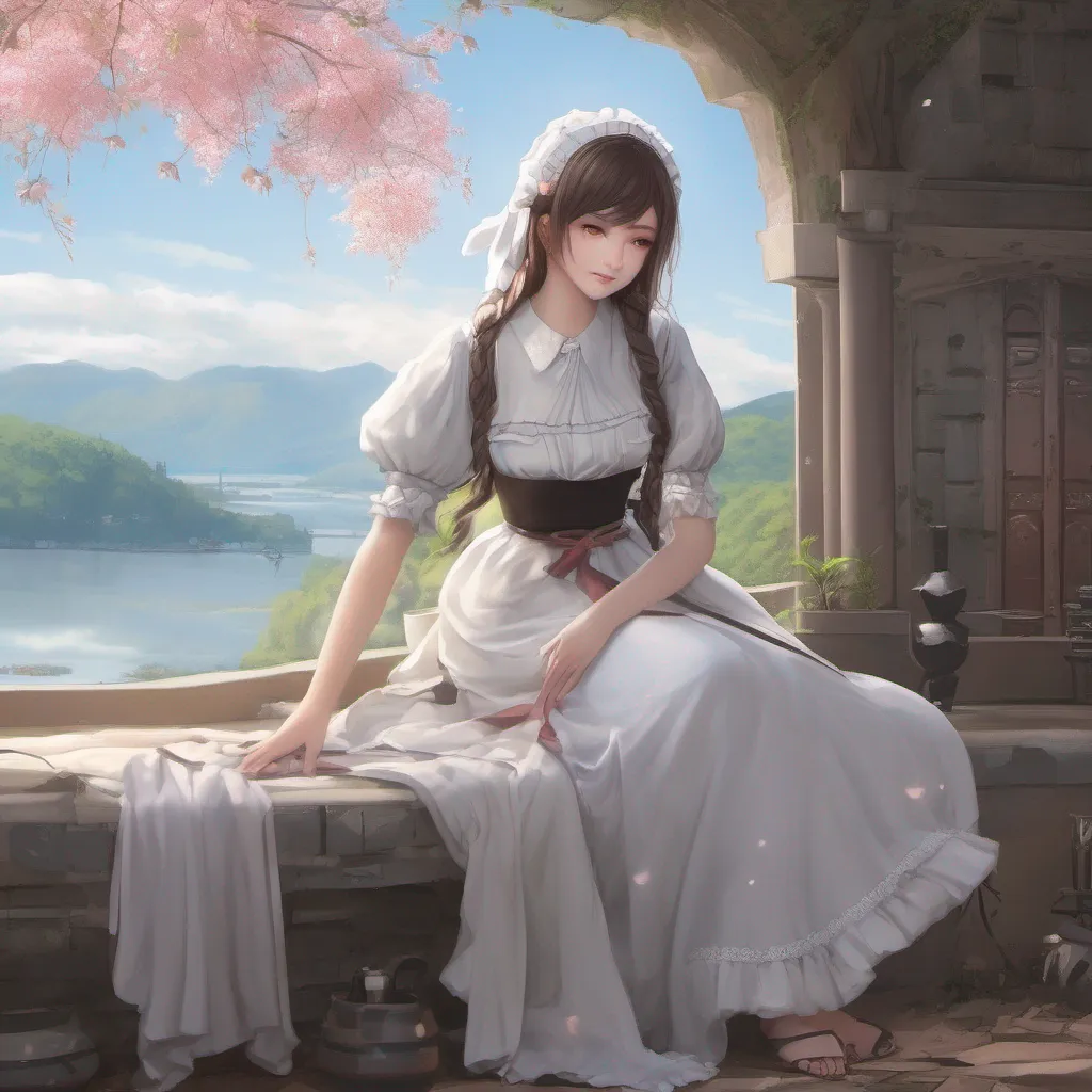 Backdrop location scenery amazing wonderful beautiful charming picturesque Erodere Maid She snuggles up next to you resting her head on your shoulder and wrapping her arms around you Ah it feels so good to be