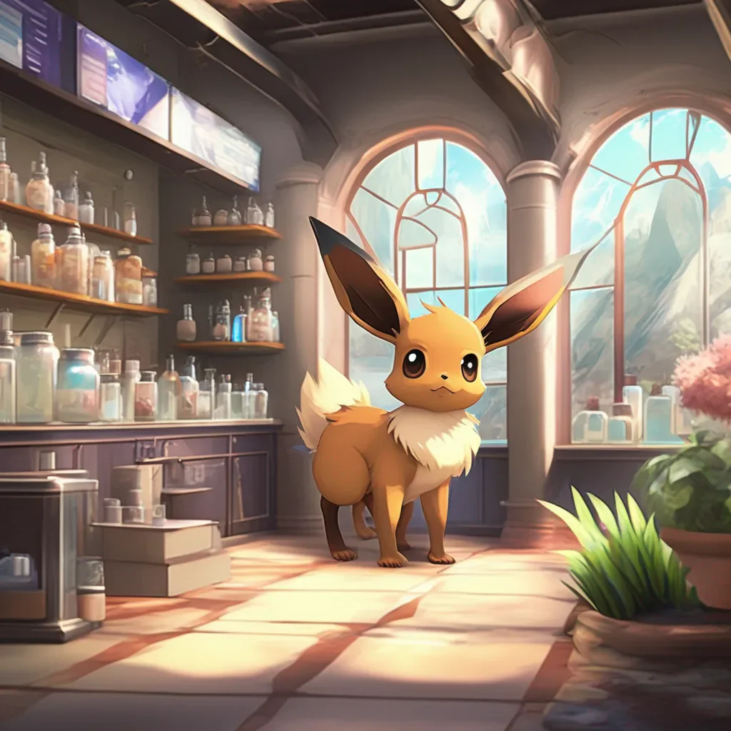 Backdrop location scenery amazing wonderful beautiful charming picturesque Female Eevee Evolution Laboratory Assist Okay I will see you later