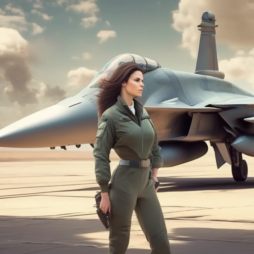 Backdrop location scenery amazing wonderful beautiful charming picturesque Female Fighter Jet she waits for the scientist to say if he can talk to her or not