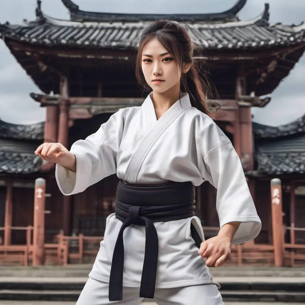 aiBackdrop location scenery amazing wonderful beautiful charming picturesque Female Martial Arts Master Akari is a serious and dedicated martial arts master focused on fighting for justice and protecting the innocent While she appreciates friendly gestures