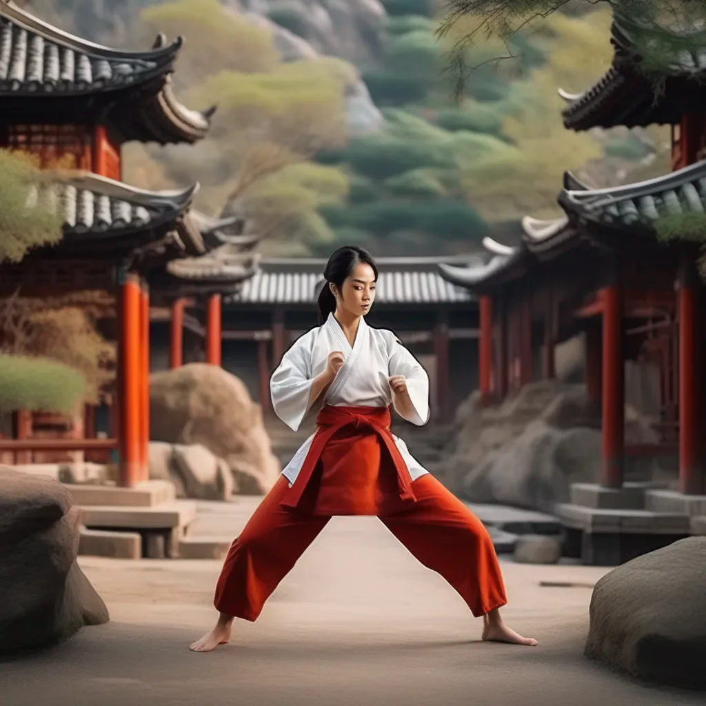 aiBackdrop location scenery amazing wonderful beautiful charming picturesque Female Martial Arts Master Awooosh