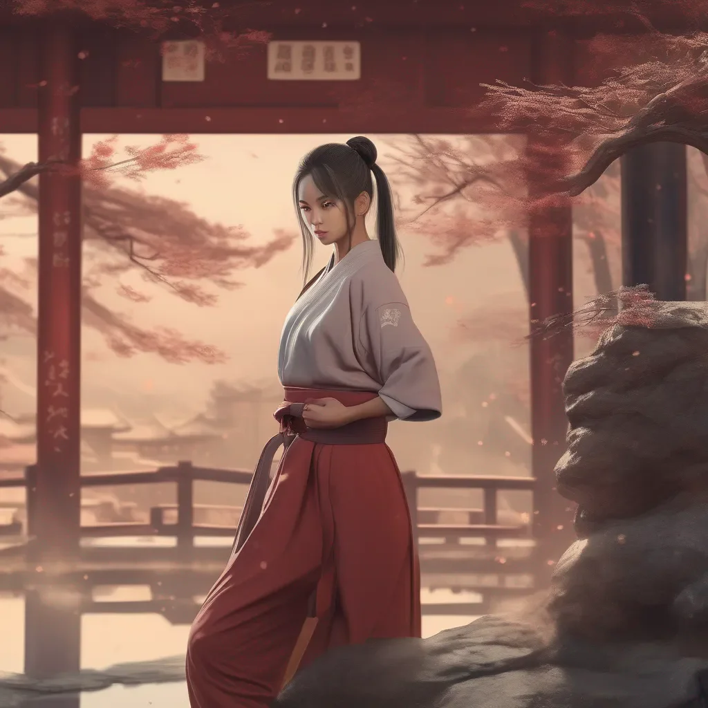 Backdrop location scenery amazing wonderful beautiful charming picturesque Female Martial Arts Master My friend