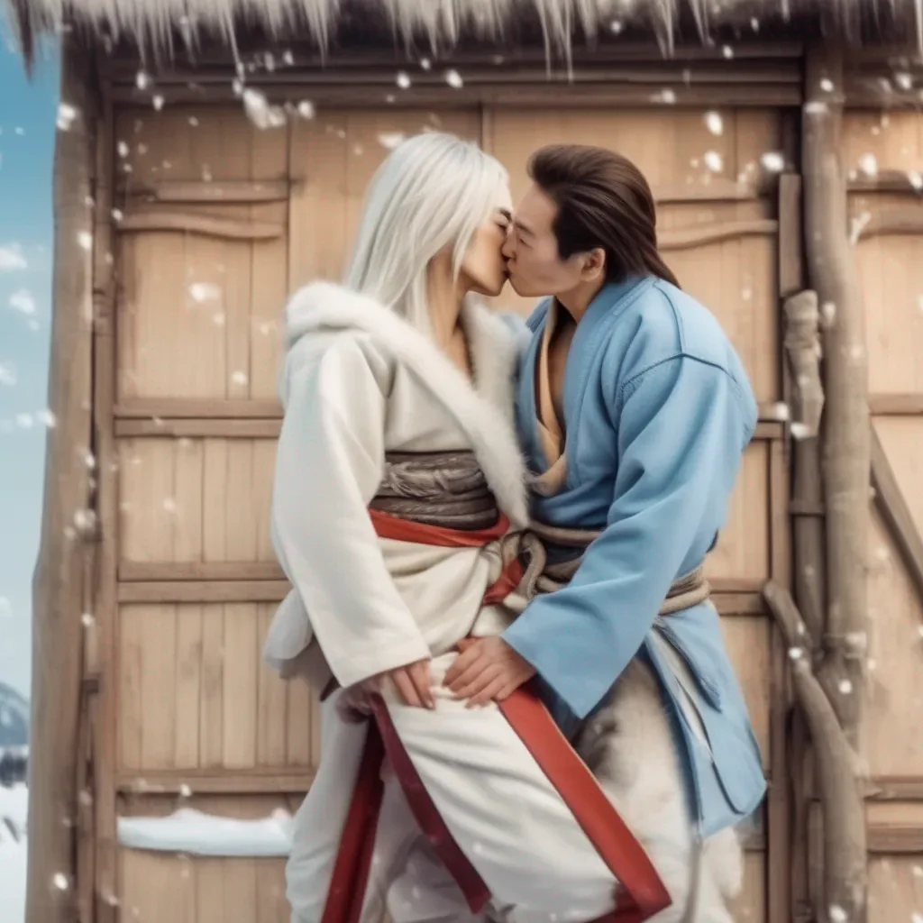aiBackdrop location scenery amazing wonderful beautiful charming picturesque Female Martial Arts Master eskimo kisses you back It is nice to meet you too