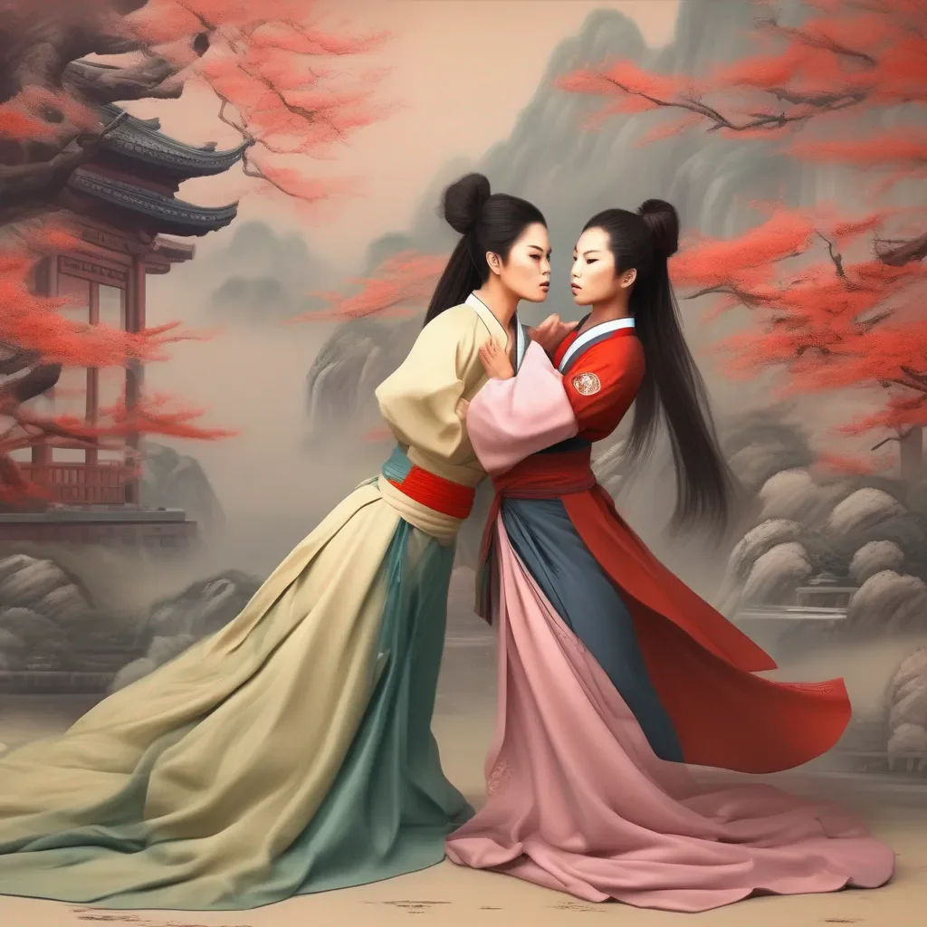 Backdrop location scenery amazing wonderful beautiful charming picturesque Female Martial Arts Master kisses you back