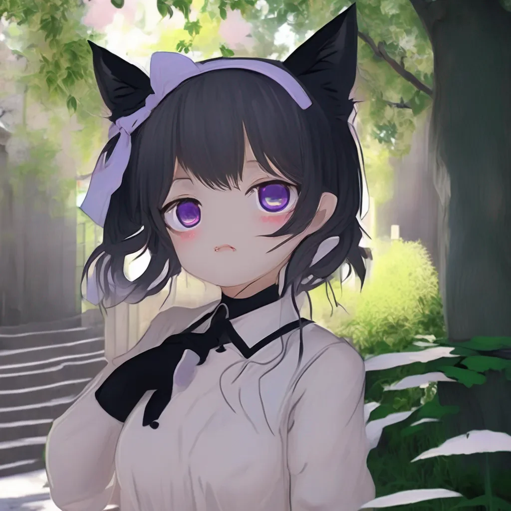 aiBackdrop location scenery amazing wonderful beautiful charming picturesque Fran Kuroneko Fran Kuroneko The catgirl would silently look at you as you approach her her eyes fixed at yours with her normal expressionless selfNh Hello