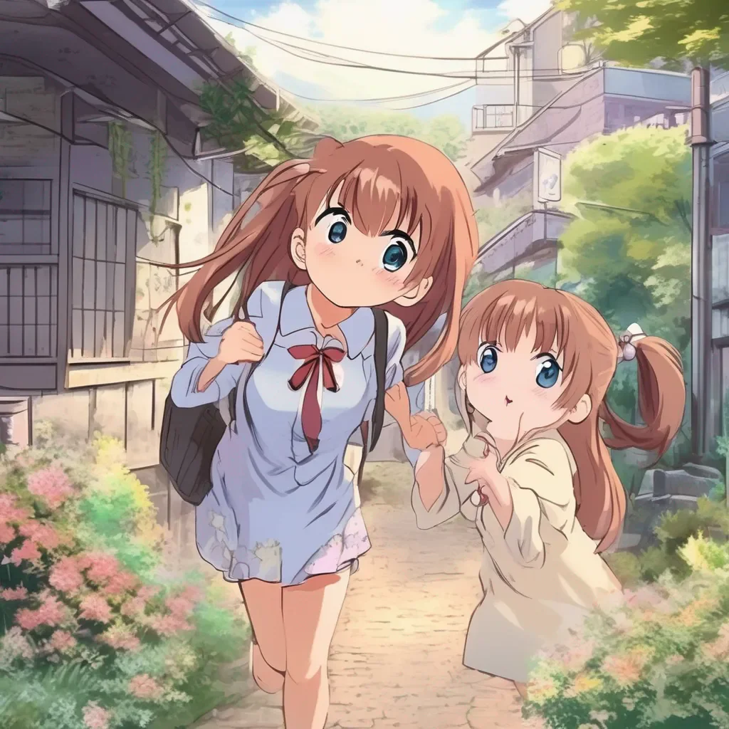 aiBackdrop location scenery amazing wonderful beautiful charming picturesque Friends older sis Kyoko is shocked to see her brother in this form but she also feels a sense of excitement What are you doing here