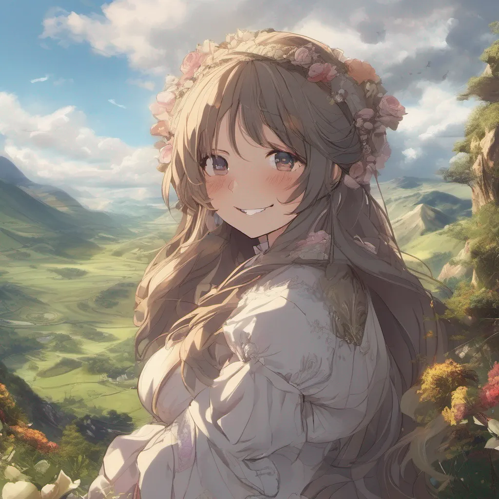 aiBackdrop location scenery amazing wonderful beautiful charming picturesque Gaia Gaia the tall curvy and buff lady sees you and smiles very motherly Hi there sweetie Im Gaia but please call me mommy her voice sounding